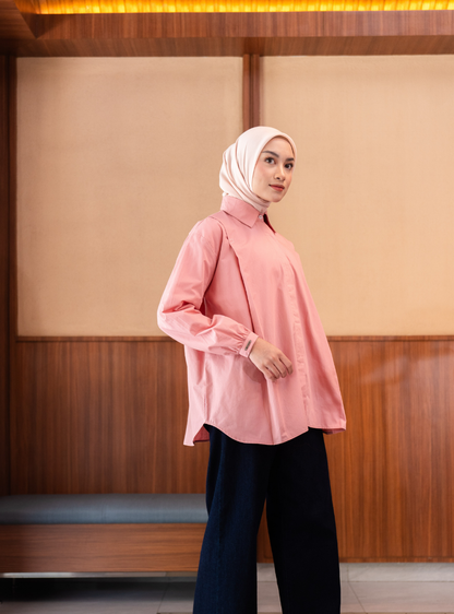 Serene Fold Shirt - Quartz Pink
