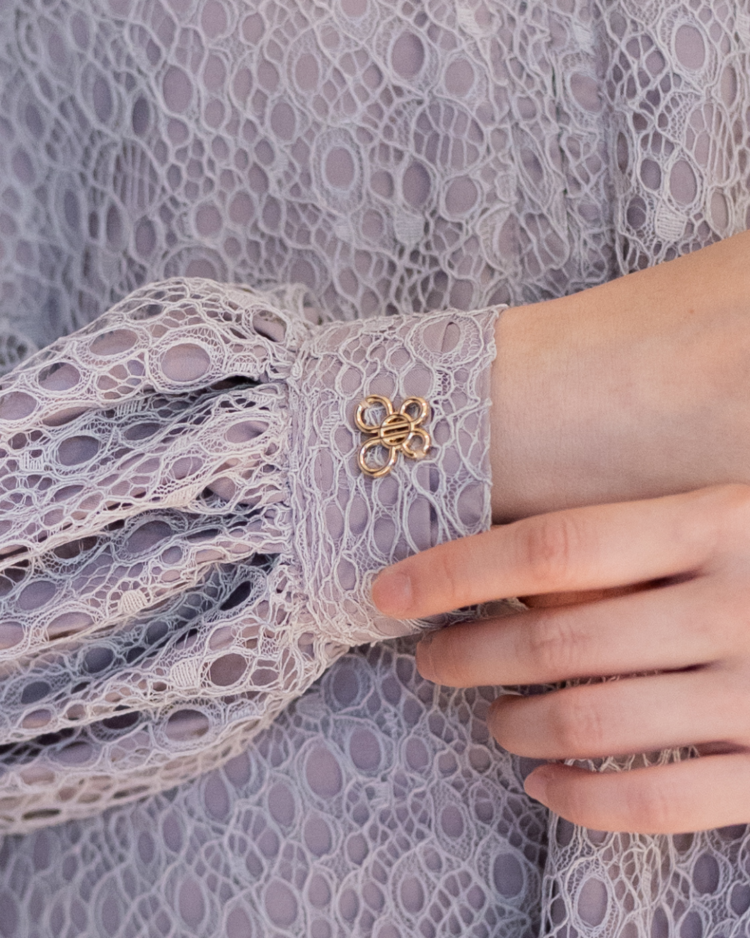 Amara Lace Tunic - Frost Lilac