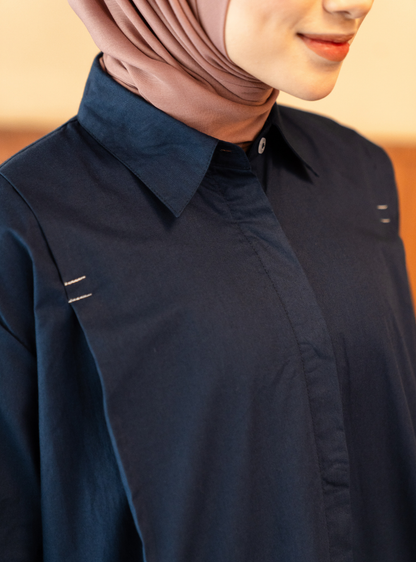Serene Fold Shirt - Navy