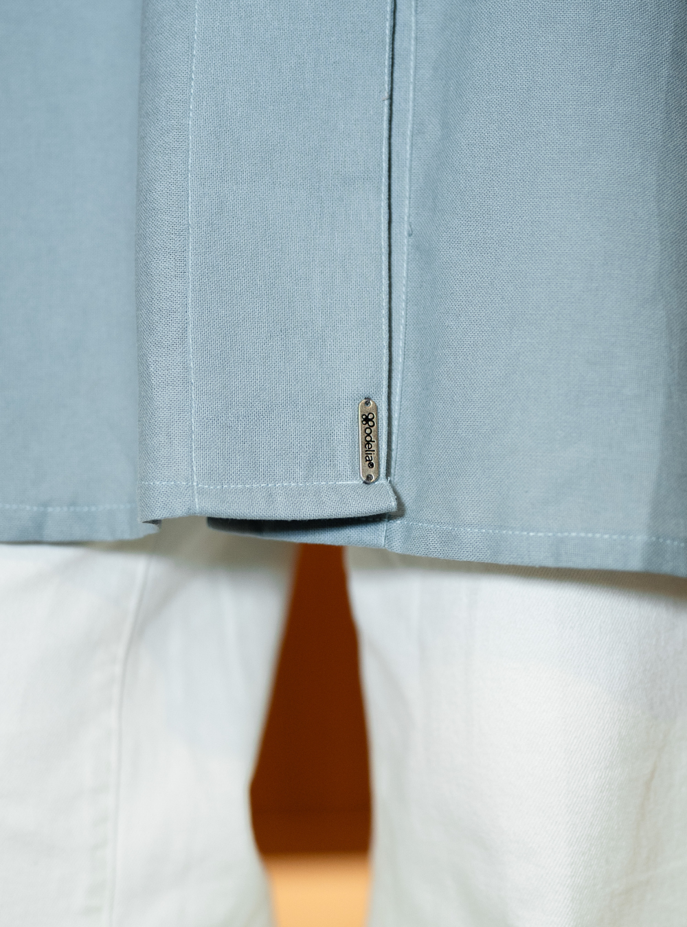 Maura Button Blouse - Wardah Blue