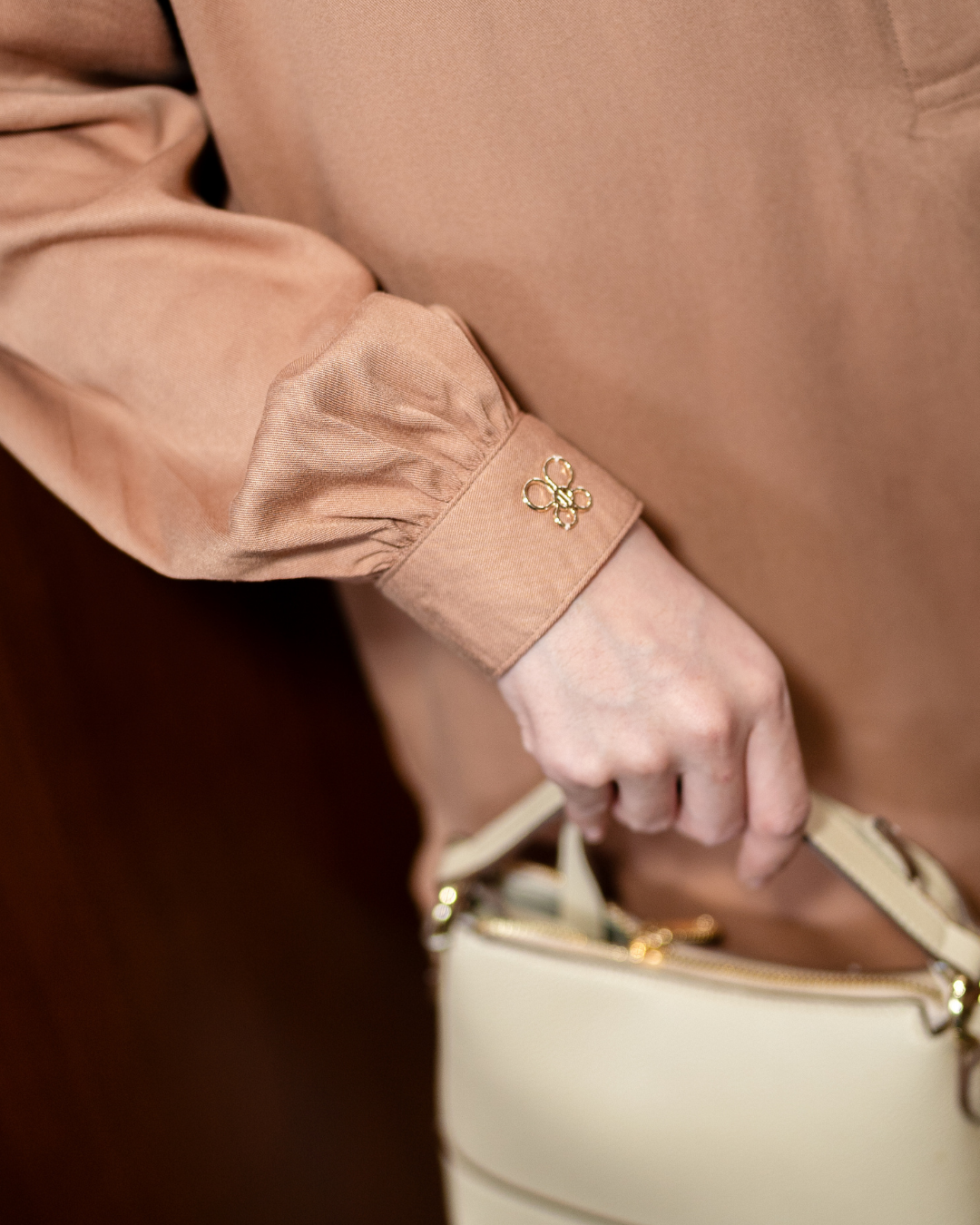 Evania Blouse - Almond