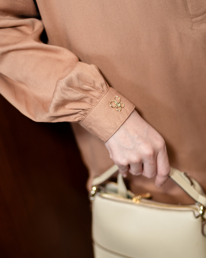 Evania Blouse - Almond