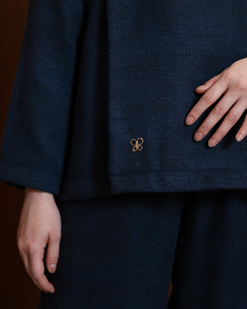 Maison Gold Button Tweed Blazer