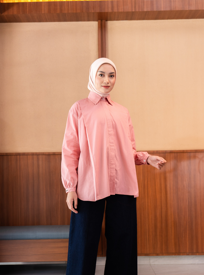 Serene Fold Shirt - Quartz Pink