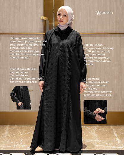 Sera Embroidery Dress - Classic Black