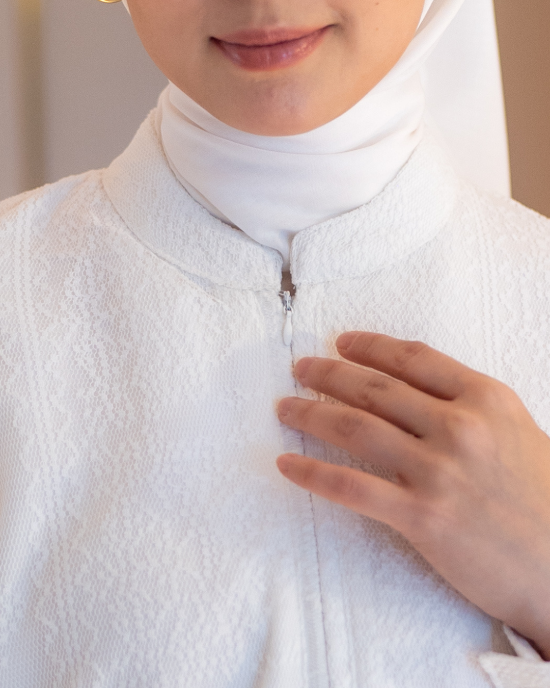 Noor Lace Tunic - Broken White