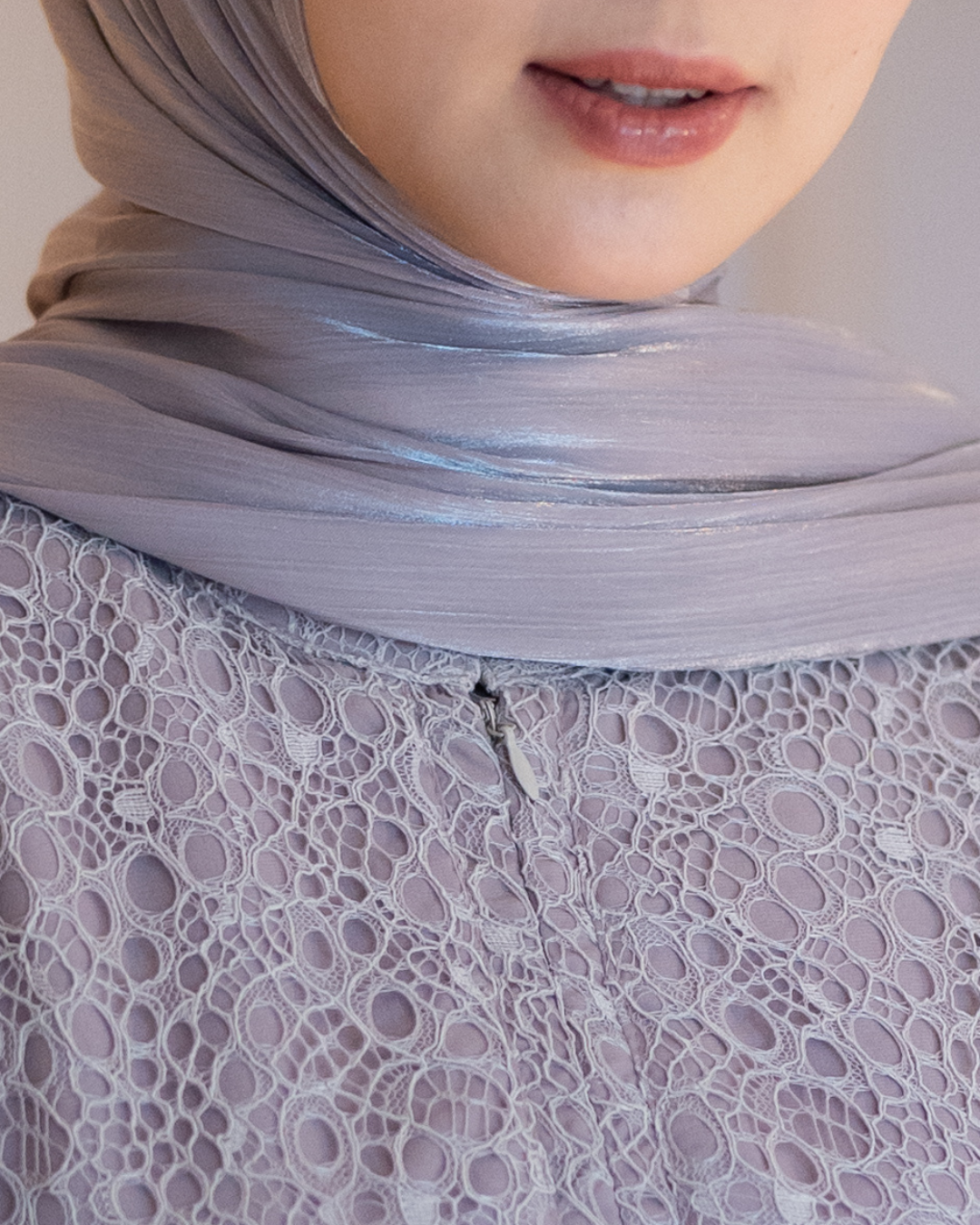 Amara Lace Tunic - Frost Lilac