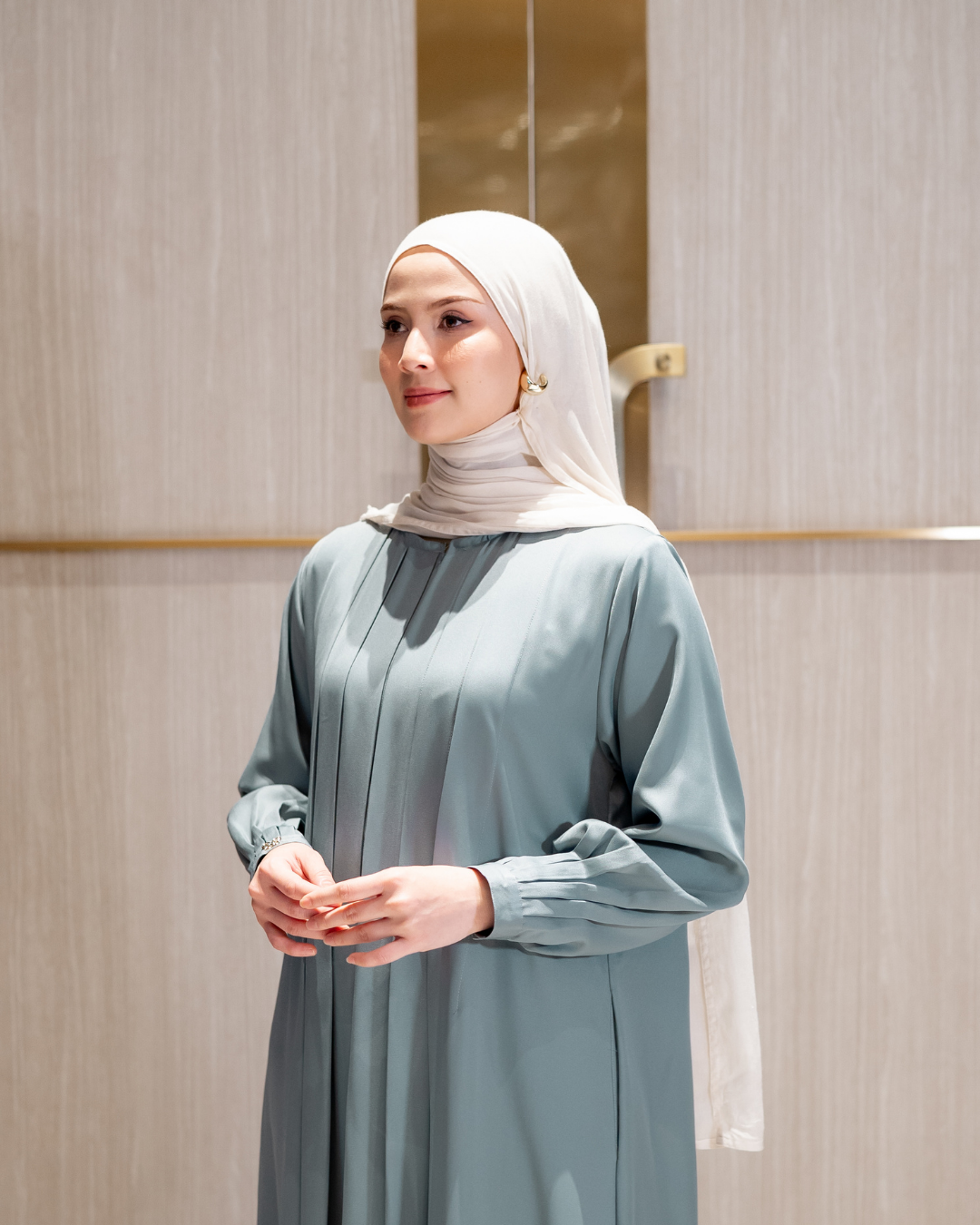 Noor Drapery Dress - Ocean Teal