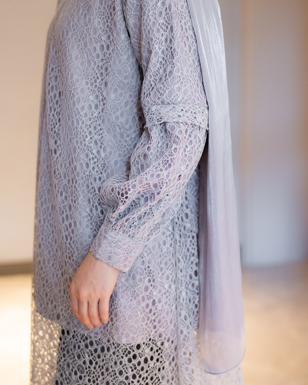Amara Lace Tunic - Frost Lilac