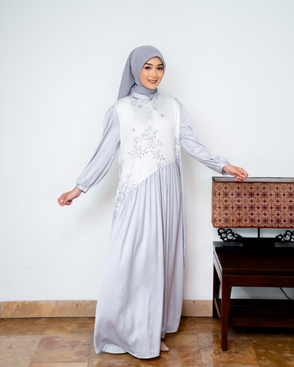 HAIFA DRESS - SILKEN SNOW (EID SERIES 2025)