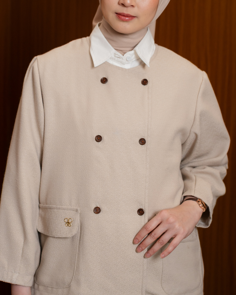 Maison Barrel Tweed Blazer