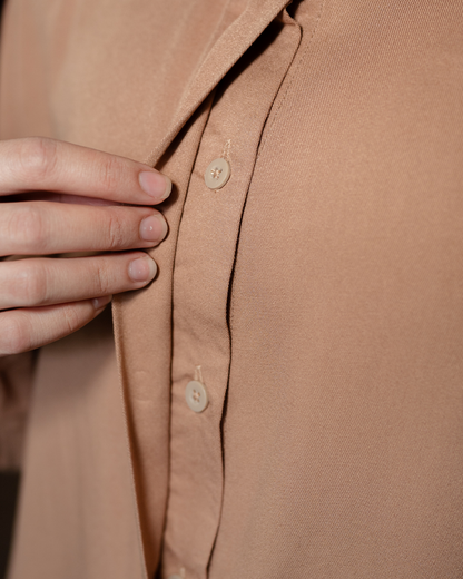Evania Blouse - Almond
