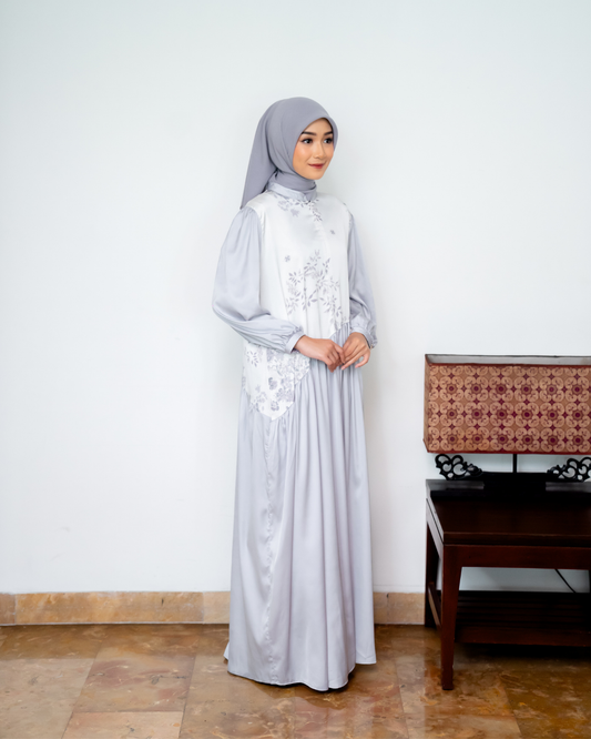 HAIFA DRESS - SILKEN SNOW (EID SERIES 2025)