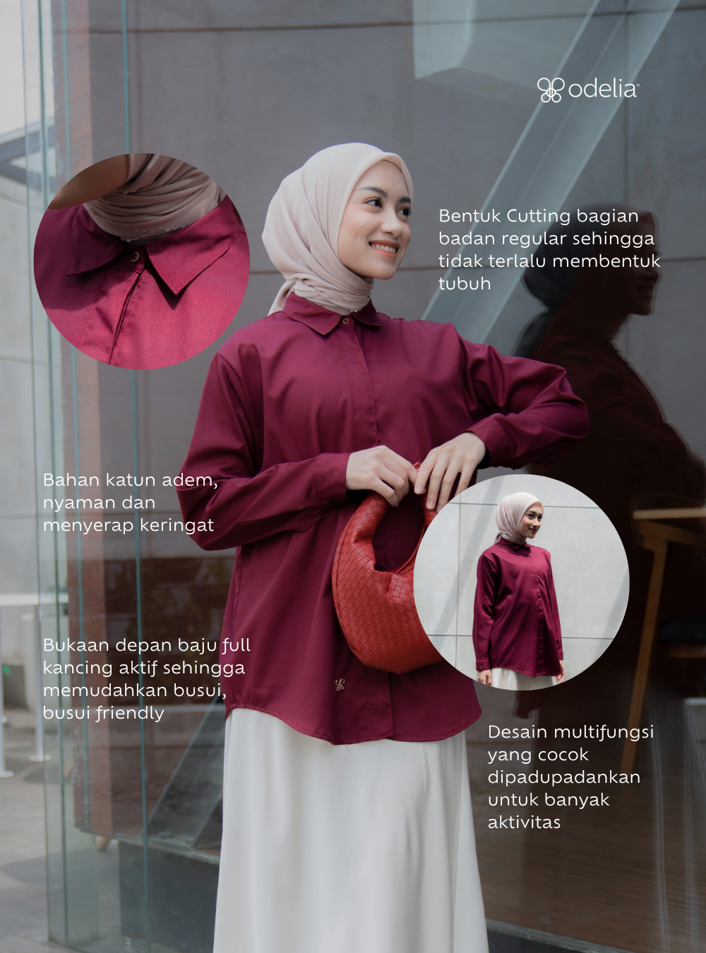 Alecia Shirt - Burgundy