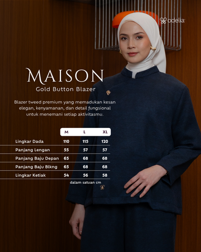 Maison Gold Button Tweed Blazer
