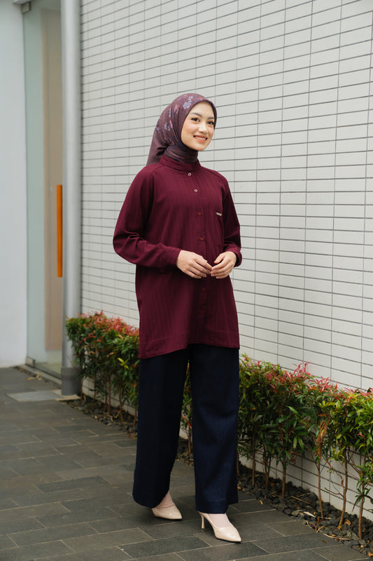 Alinia Shirt - Oxblood