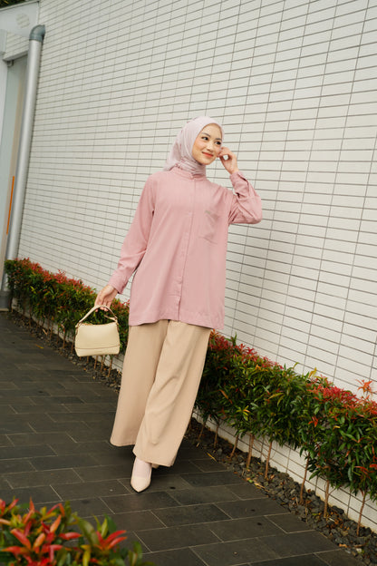 Alinia Shirt - Peach Pink