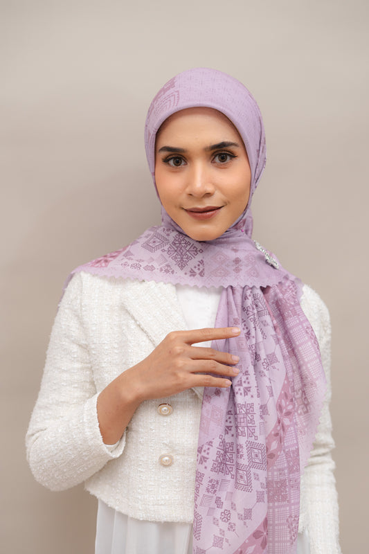 Ethnique Scarf - Mauve Glow