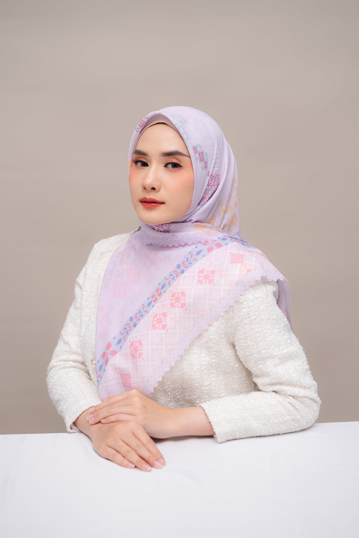 Allure Ethnique Scarf - Pink Pastel