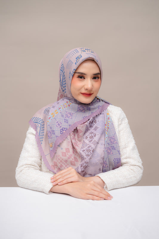 Allure Ethnique Scarf - Smoke Purple