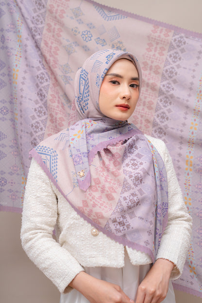 Allure Ethnique Scarf - Smoke Purple