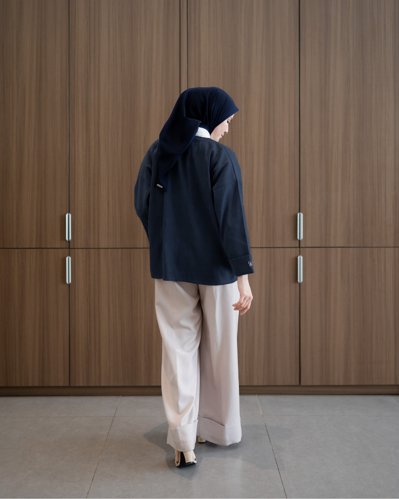 Outer Cheongsam - Navy